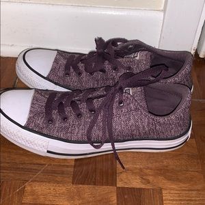 Purple low top converse
